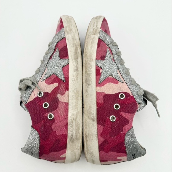 Golden Goose Pink Camo Superstar Shoes - Picture 5 of 10
